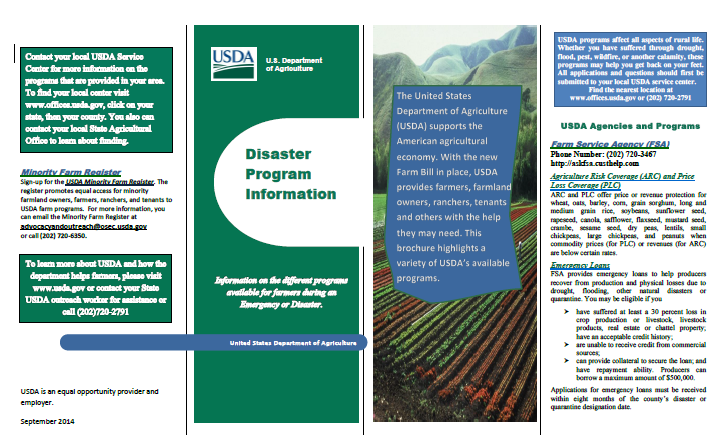 USDA Disaster Program Information