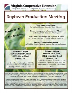 2016 Soybean Meeting Flyer